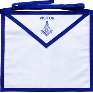 Tablier d'Apprenti - Compagnon RY - Equerre et Compas  - G - Simili Cuir - Broderie machine - Taille 39*33 cm