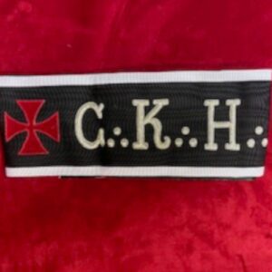 Cordon 30e REAA - C:.K:.H:. - Croix Templière - Rosasse Blanche - broderie main - Broderie Machine - Taille 90*11 cm