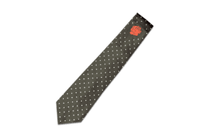 Cravate-Noire-Points-Blancs-Rose-Rouge