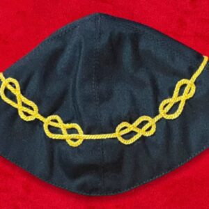 Couvre-chef Maçonnique - Kippa noir - Lacs d'Amour - Coton mat – Taille 56 cm