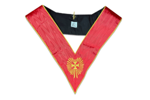 B J SAUTOIR 18TH REAA CROIX FLAMBOYANTE DORéE