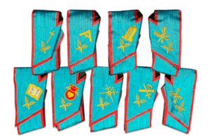 B J SAUTOIRS OFFICIERS REAA LOGE BLEU KIT 9