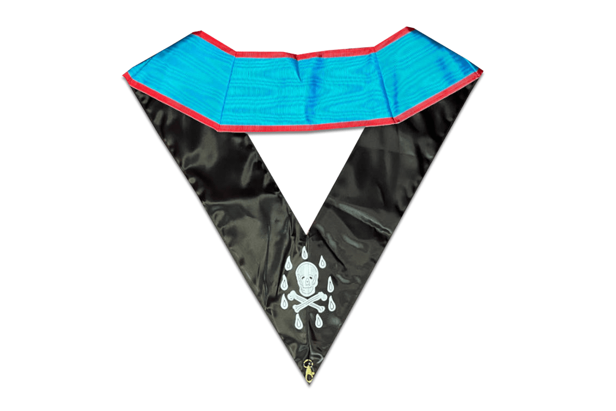 sautoir-officier-REAA-dos-noir-deuil SAUTOIR OFFICIER REAA DOS NOIR DEUIL