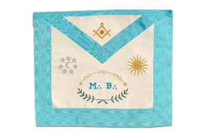 TABLIER MAITRE RFT COMPAS EQUERRE ETOILE LUNE SOLEIL ACACIA LACS MB (4)