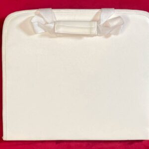 Porte-Décors Maçonniques souple avec zip-manche souple – Trois Couleurs - WHT - Simili Cuir – Blanc - 45