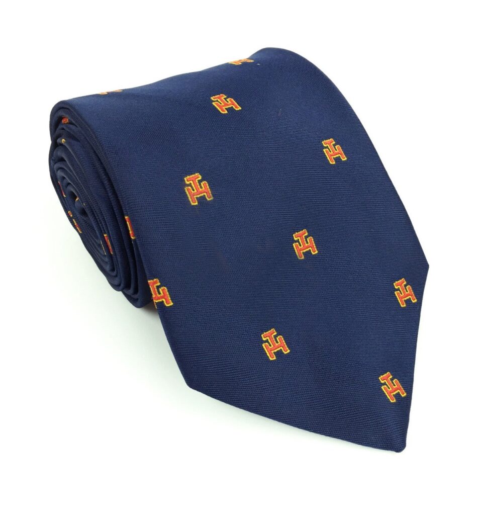 Cravate Francs-Maçons Noire à Pois - Logo Compas & G Brodé - 95% Polyester, Longueur 60"