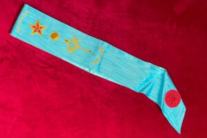 B J – CORDONS 2ACACIA NIVEAU EQUERRE COMPAS SOLEIL ETOILE G LACS BRODéS MAIN 3 FG 