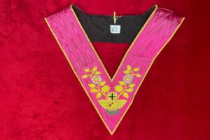 B J SAUTOIR 18TH REAA ROSE 2 ROSIERS DORéES CIGNE CROIX ROSIERS