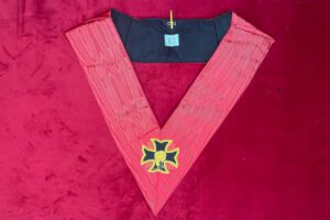 B J SAUTOIR 18TH REAA–ROUGE CROIX PATTéE ROSE