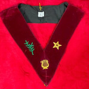 Sautoir d'Officier Maître de la Colonne d'Harmonie - 4e REAA - Broderie Main – Taille 53*2*11 cm - Haute Qualité