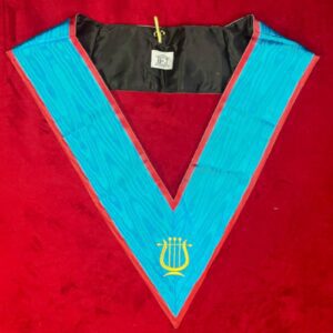 Sautoir d'Officier Maître de la Colonne d'Harmonie - Harpe - REAA - Broderie machine - Taille 53*2*11 cm