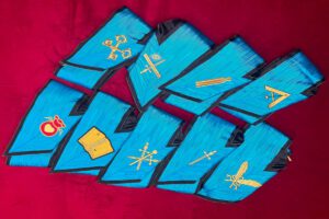 B J SAUTOIRS OFFICIERS 4E DEGRé LOGE BLEU KIT 9