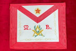 B J TABLIER MAITRE REAA CUIR LACS MB COMPAS EQUERRE ACACIA ETOILE G