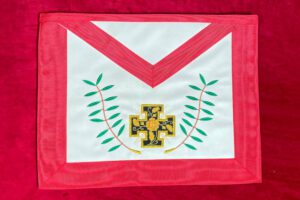 B J TABLIERS ROSE CROIX 18E REAA HE CROIX TEMPLIERE ACACIA