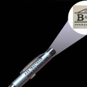 Stylos Torche avec Blason Maçonnique Personnalisé - Lot de 150 unités minimales - en couleur argent-métal