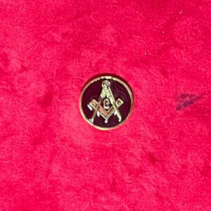 Médaille Maçonnique adhésive, avec Equerre-Compas G dorés, fond couleur marron cuivré ou noir